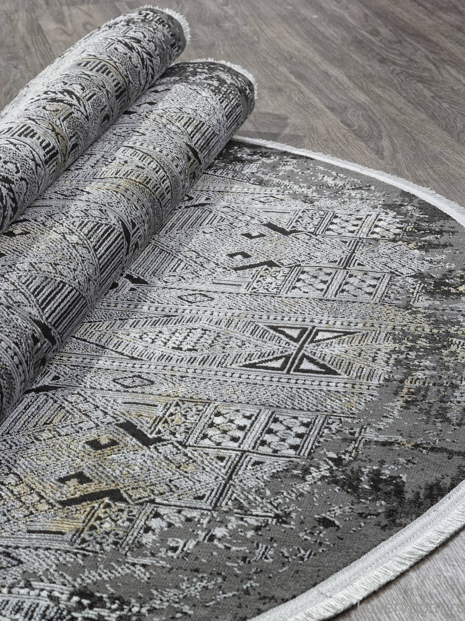 Ковер LISSABON SI023G GREY / GREY Овал