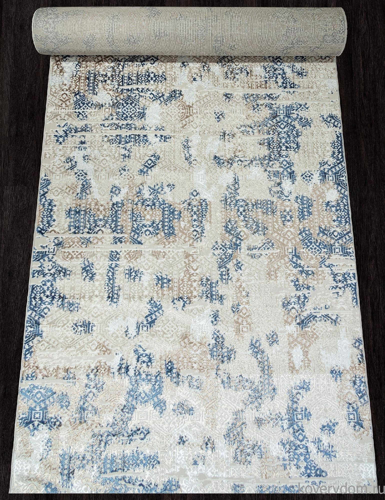 Ковровая Дорожка ANTEP O1699 630 CREAM / BLUE Ковровая Дорожка ANTEP O1699 630 CREAM / BLUE