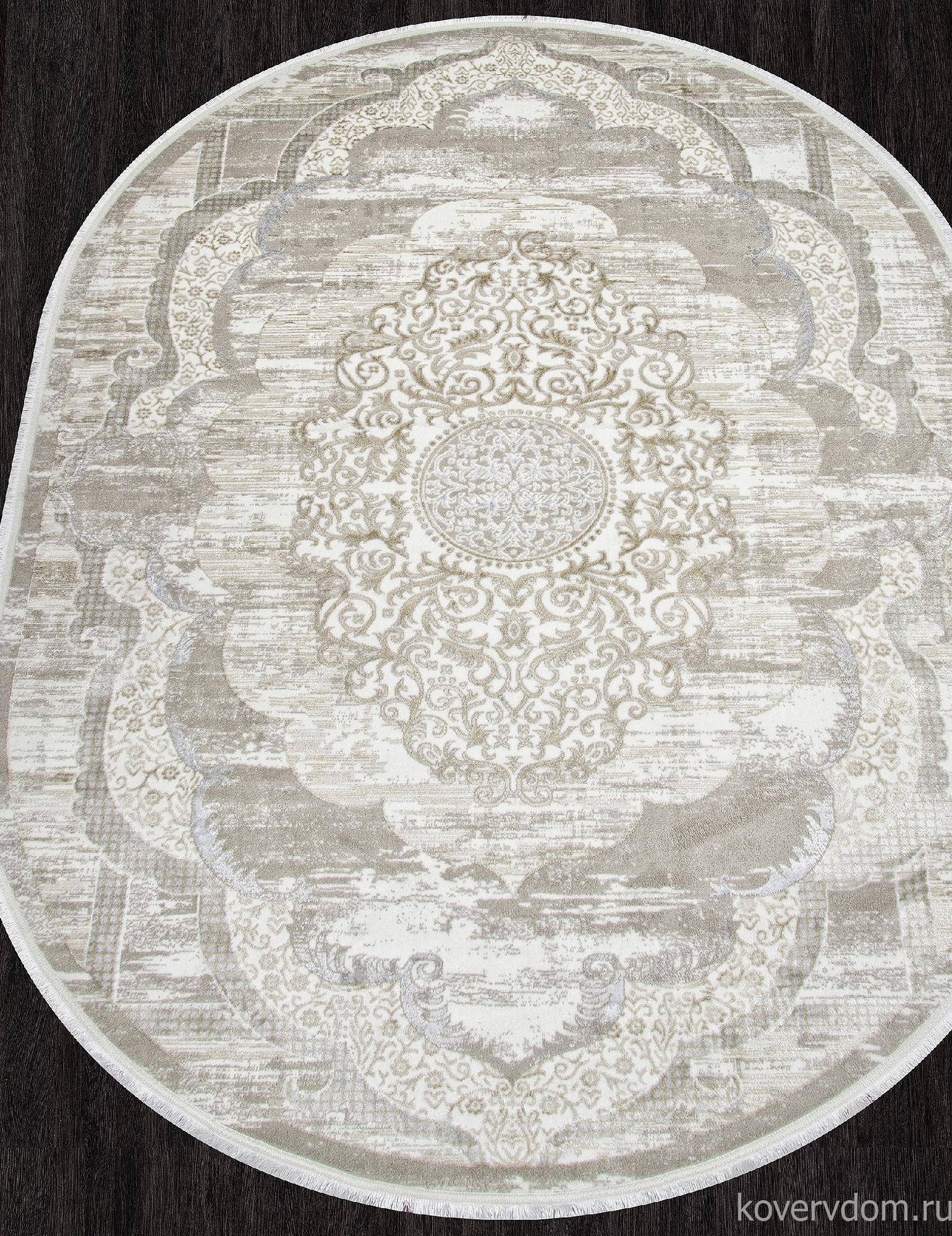 Ковер ALFANI Q018A BEIGE FDY / CREAM SHRINK Овал Ковер ALFANI Q018A BEIGE FDY / CREAM SHRINK Овал