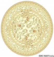 Рельефный ковер из вискозы VENEZIA 5095 192874 ivory КРУГ