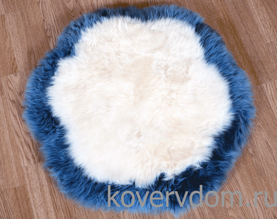 Ковер из длинноворсовой  овчины Лепесток АD65