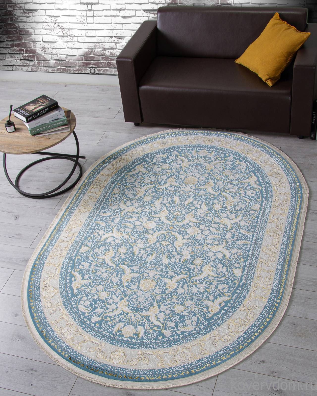 Ковер ZARINA M101B BLUE SHIRINK / BLUE SHIRINK Овал