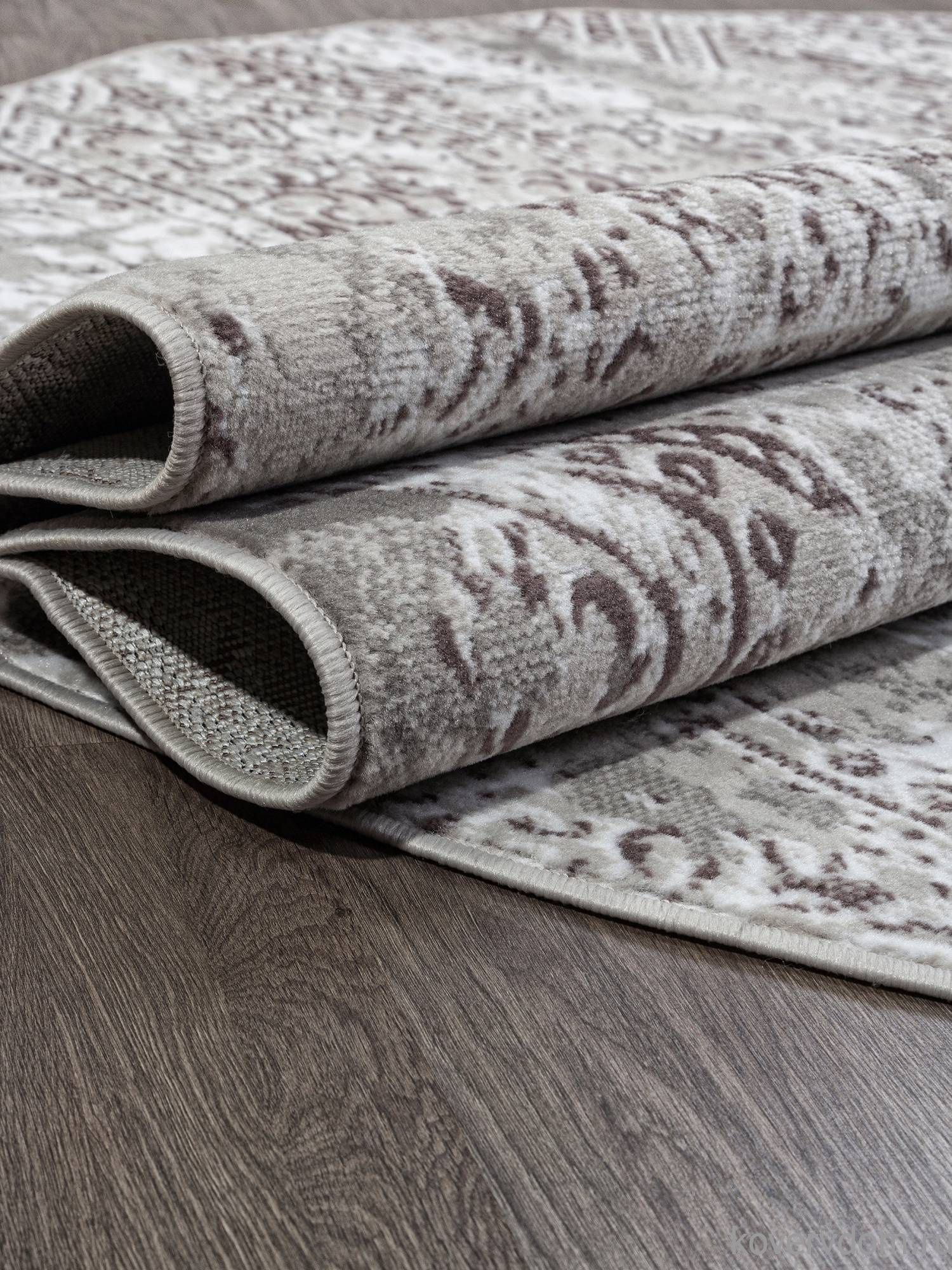 Ковер SILVER F390 GRAY Овал