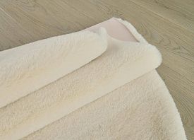 Круглый ковер в зал из искусственного меха RABBIT PREMIUM MS1000 CREAM Круг