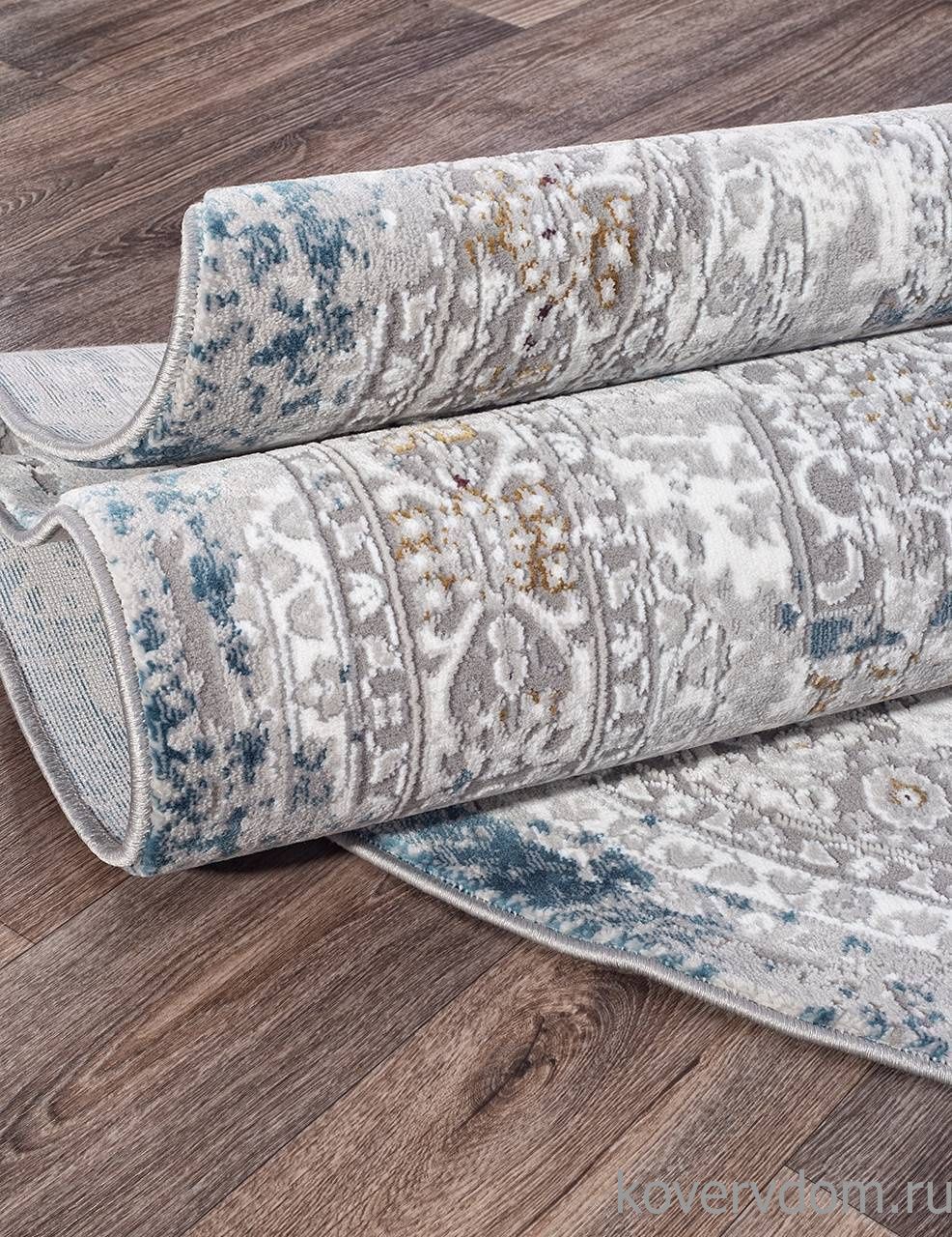 Ковер QUANTUM 03004G GREY / GREY Овал Ковер QUANTUM 03004G GREY / GREY Овал