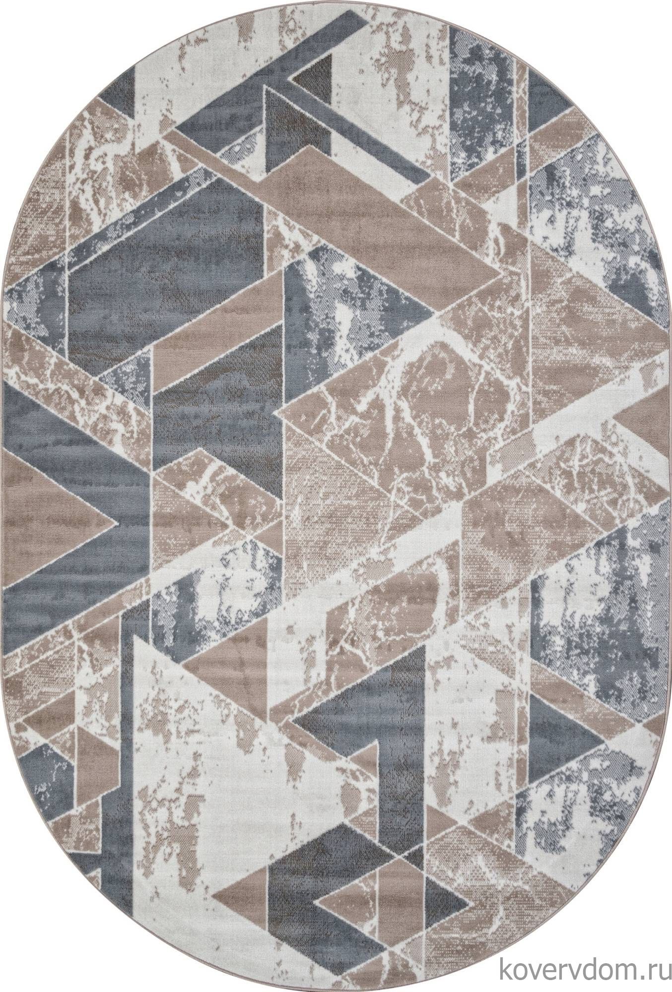 Ковер SIERRA F354 BEIGE-BLUE Овал