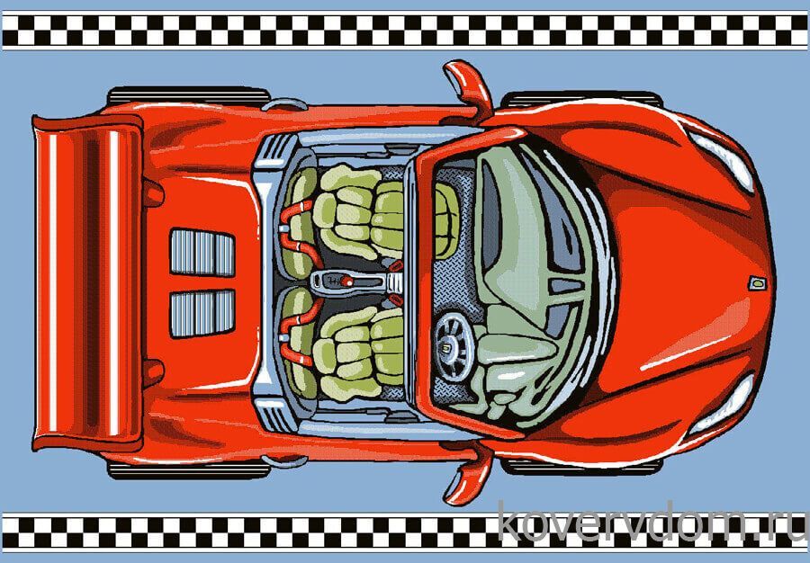 Детский развивающий ковер PTT Sorona JOYFUL KIDS SPORTCAR Детский развивающий ковер PTT Sorona JOYFUL KIDS SPORTCAR
